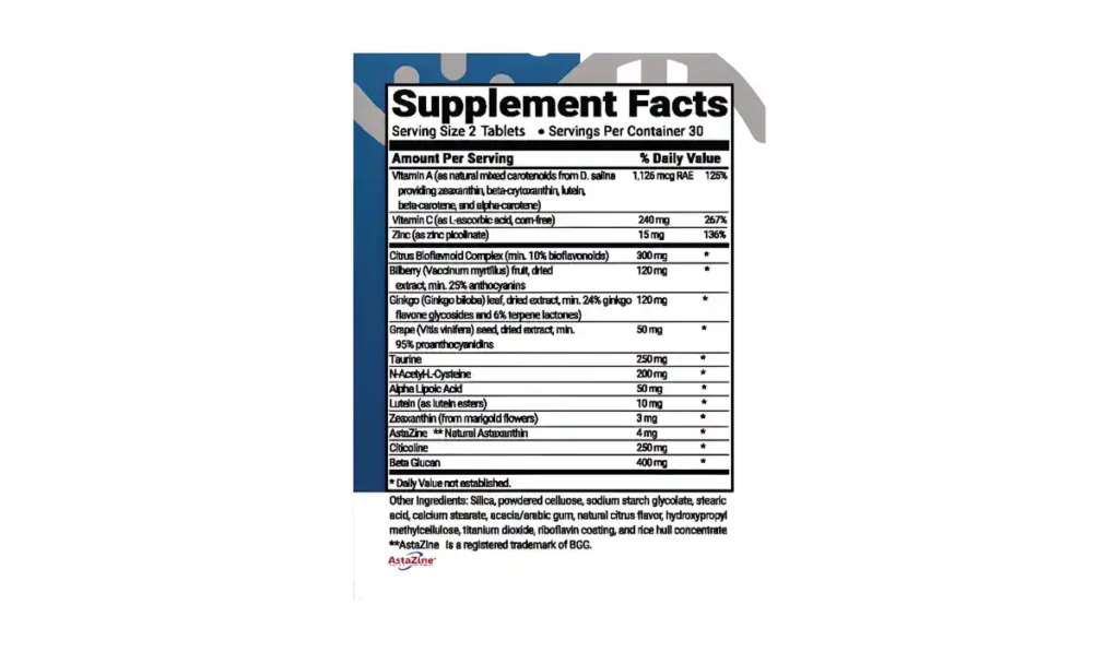 Advanced Vision Formula Ingredients