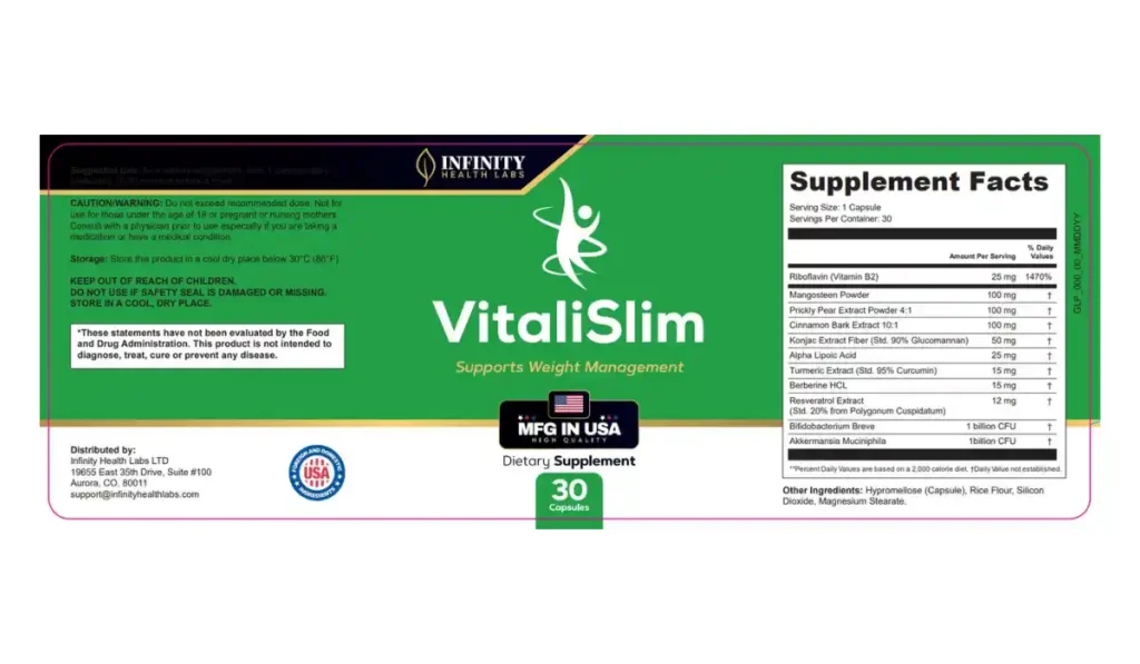 VitaliSlim ingredients